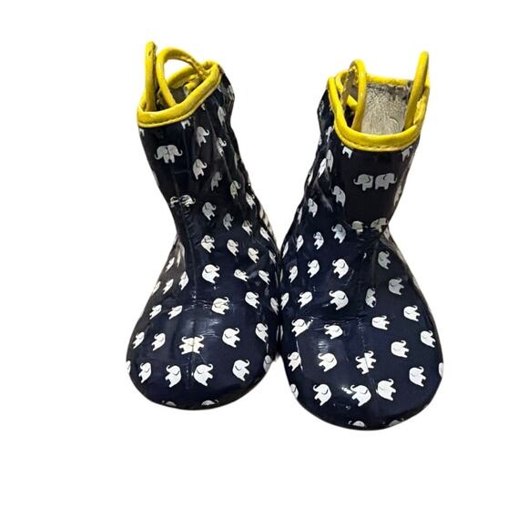 Robeez Sandor Elephant Print Baby Rain Booties Boots Baby Size 6 - Picture 1 of 6